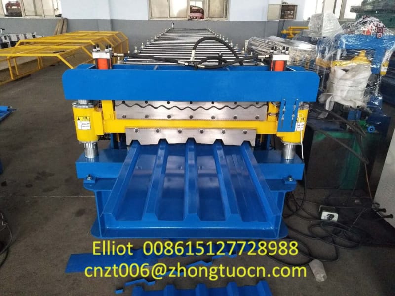 Double Layer Aluminum Roofing Sheet Roll Forming Machine Metal Tile Making Machine (2)